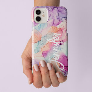 Pastel Colours Alcohol Ink Abstract Pattern iPhone 15 Pro Max Case
