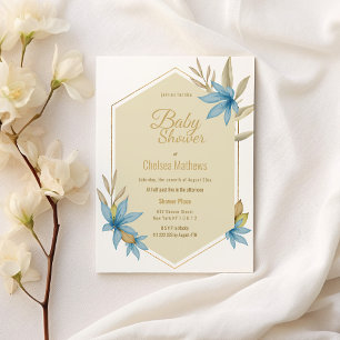 Pastel colours botanic terrarium flower Baby Showe Invitation Postcard