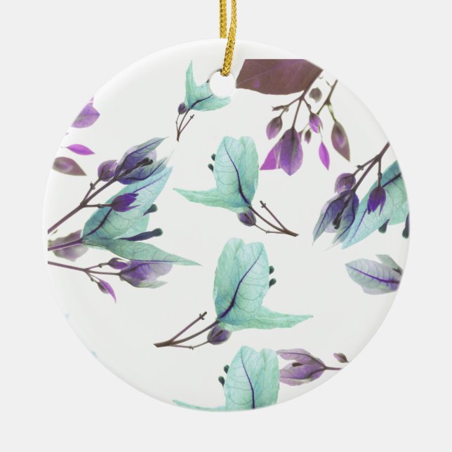 Pastel Colours Bougainvillea Flowers Ceramic Tree Decoration (Front)