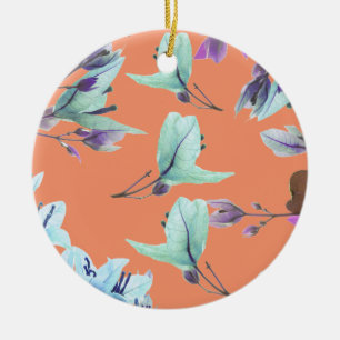 Pastel Colours Bougainvillea Flowers Ceramic Tree Decoration