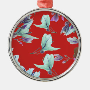 Pastel Colours Bougainvillea Flowers Metal Tree Decoration