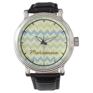 pastel colours chevron watch