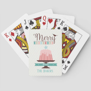 Pastel Colours/Christmas Pudding Art /Playing Card