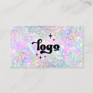 pastel colours faux glitter abstract  design  business card