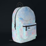 pastel colours faux glitter effect printed backpack<br><div class="desc">girly backpack</div>