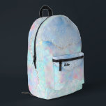 pastel colours faux glitter effect printed backpack<br><div class="desc">girly backpack</div>