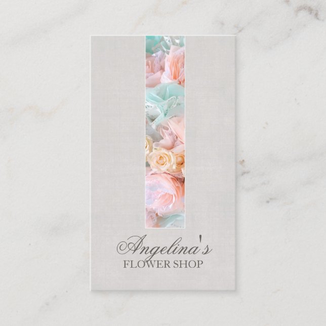 Pastel Colours Flower Tape Florist Business Card (Front)