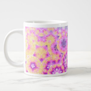 Pastel Colours Geometric Abstract Pattern Large Coffee Mug
