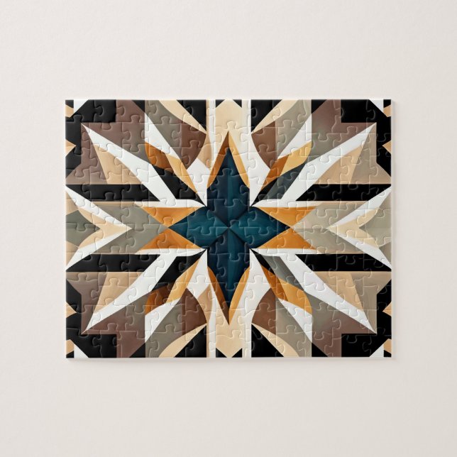 Pastel Colours Geometric Jigsaw Puzzle (Horizontal)