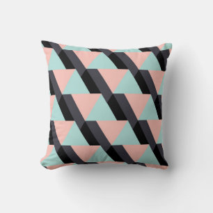 Pastel colours geometric pattern cushion