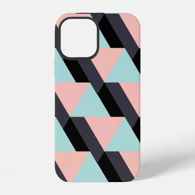Pastel colours geometric pattern iPhone case (Back)