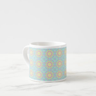 Pastel Colours Geometric Tile Pattern Espresso Cup