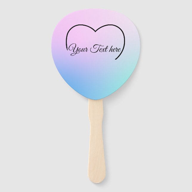 Pastel colours heart top on fan (Front)