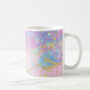 pastel colours ink marble coffee mug