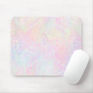 pastel colours leopard print mouse pad