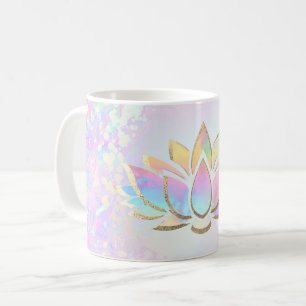 pastel colours lotus coffee mug