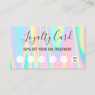 pastel colours loyalty card
