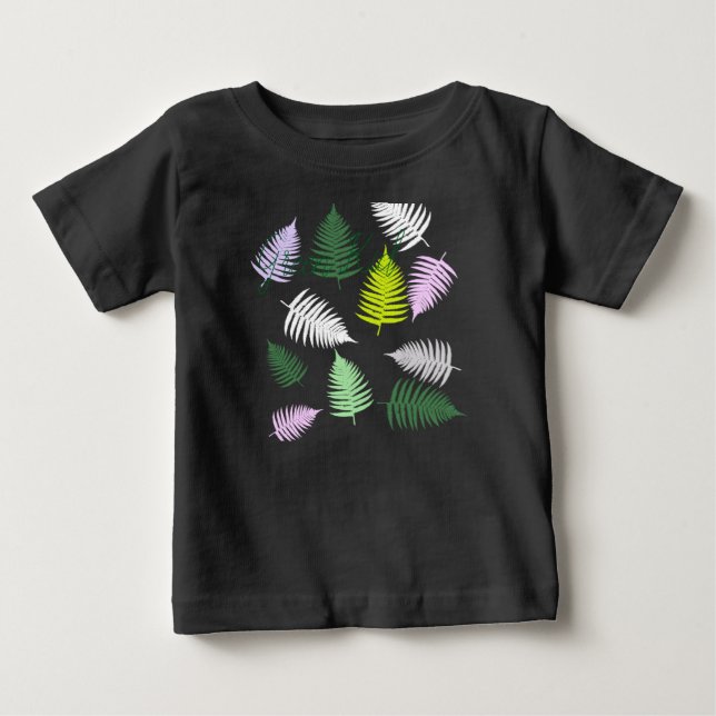 Pastel Colours Lucky Fern Baby T-Shirt (Front)