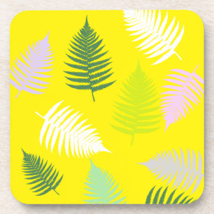 Pastel Colours Lucky Fern Coaster