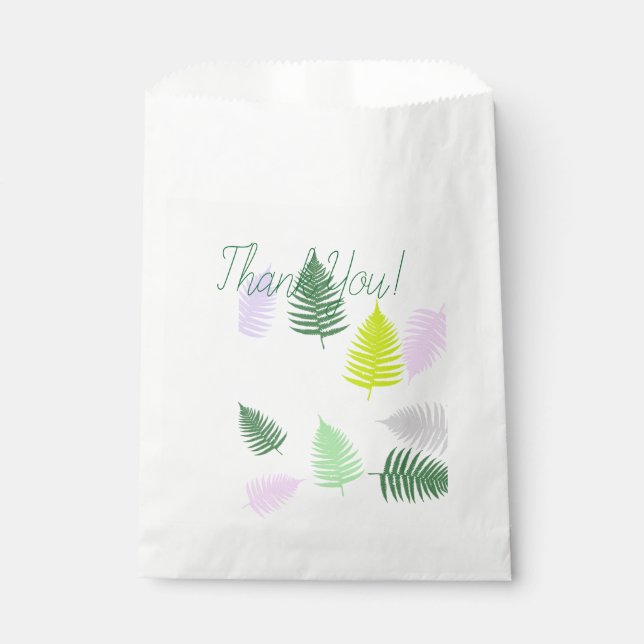 Pastel Colours Lucky Fern Favour Bags (Front)