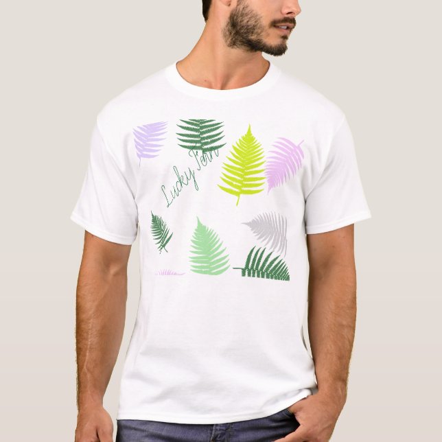 Pastel Colours Lucky Fern T-Shirt (Front)