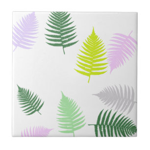 Pastel Colours Lucky Fern Tile