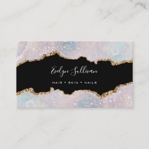 pastel colours marble business card