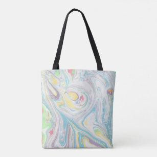 Pastel Colours Marble Swirly Abstract Background Tote Bag