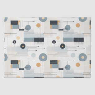Pastel colours mid-century geometric pattern tissue paper