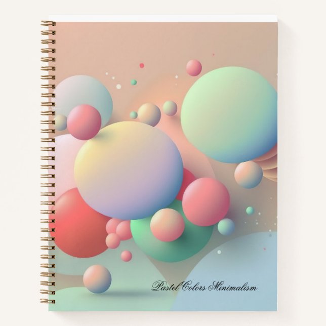 Pastel Colours Minimalism Notebook (Front)