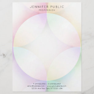 Pastel Colours Modern Simple Elegant Template Custom Letterhead