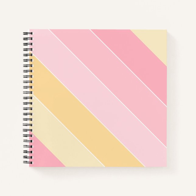 Pastel Colours Modern Template Trendy Pink Vanilla Notebook (Front)
