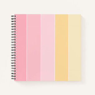 Pastel Colours Modern Template Trendy Pink Vanilla Notebook