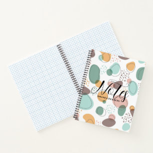 Pastel Colours Organic Shapes Seamless Pattern Notebook