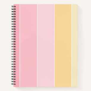 Pastel Colours Pink Vanilla Yellow White Modern Notebook