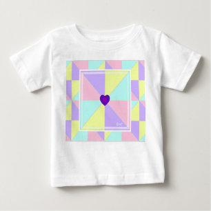 Pastel colours & purple hearts beating baby T-Shirt