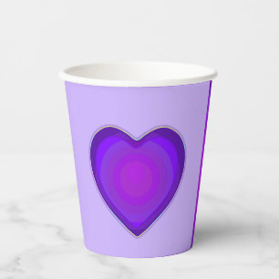 Pastel colours & purple hearts beating paper cups