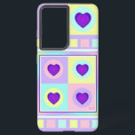 Pastel colours & purple hearts beating samsung galaxy case<br><div class="desc">Here is a collection with pastel colours and "purple hearts beating": soft colours and hearts representing beautiful friendships.💜 (For those who knows : Like my own heart, Purple hearts are beating between 7 amazing global Artists from South Koreaand their army of Fans all around a Purple World) 💜</div>