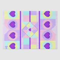 Pastel colours & purple hearts beating