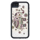 Pastel Colours Retro Flowers & Elephant