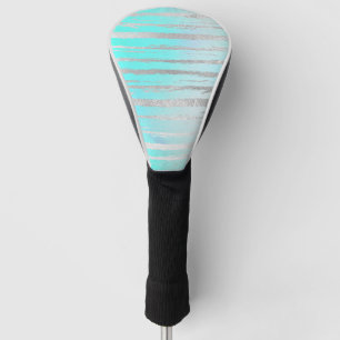 Pastel Colours Silver Detail Unicorn Rainbow Golf Head Cover