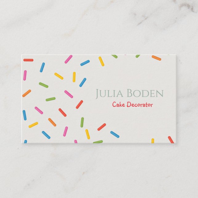 Pastel Colours Sprinkles Business Card (Front)