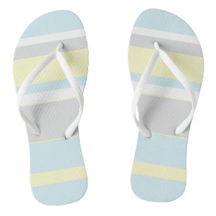 Pastel Colours Stripes Flip Flops