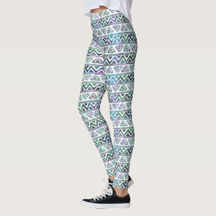 Pastel Colours Tribal Geometric Pattern Leggings