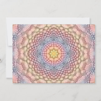 Pastel Colours Vintage Fractal Kaleidoscope Invitation
