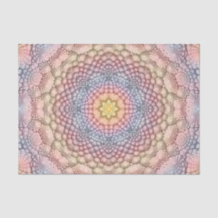 Pastel Colours Vintage Fractal Kaleidoscope Tissue Paper