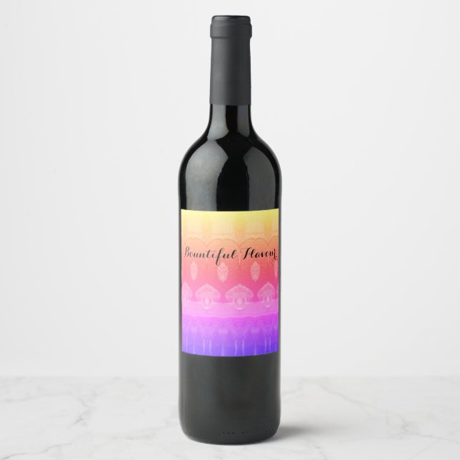  Pastel Colours Wine Label (Front)