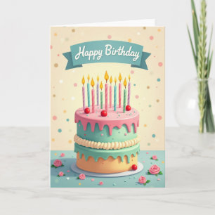Pastel Confection Birthday Card