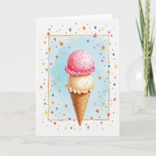 Pastel Confetti Birthday Card
