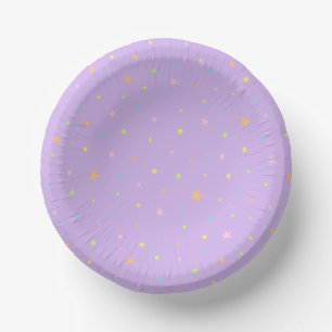 Pastel Confetti Birthday Paper Bowls Plate